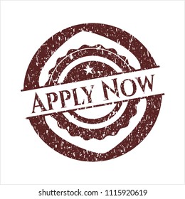 Red Apply Now grunge stamp