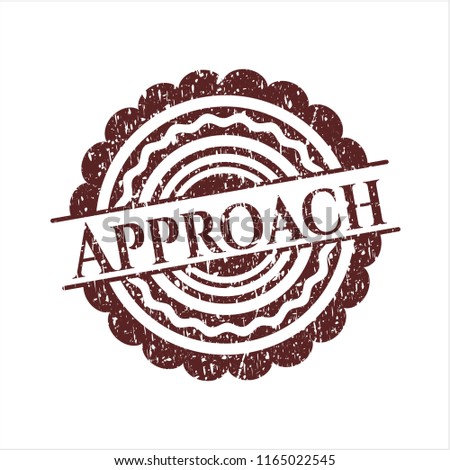 Red Approach grunge style stamp