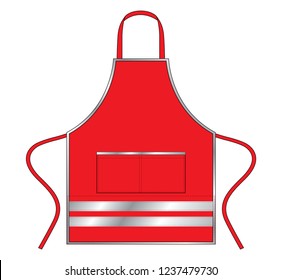 Red Apron Design Vector Reflective Flat Stock Vector (royalty Free 