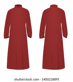 Red arabic clothes. vector illustration