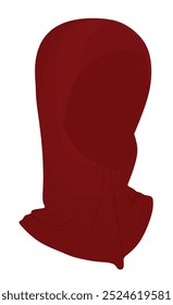 Hijbab árabe rojo. Ilustración vectorial
