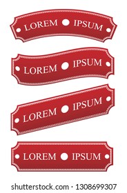 red arch  banner icon,red  baner on white background,esp10