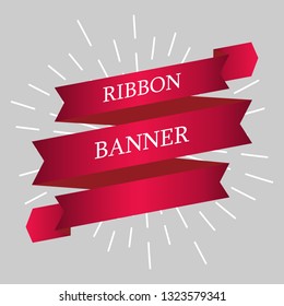   red arch  banner icon,red  baner on white background, Red Web Ribbons,red realistic ribbon banner,esp10