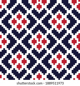 Red Argyle, Diamantform, nahtloser Musterhintergrund, geeignet für Modetextilien, Strickwaren, Grafiken