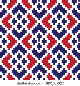 Red Argyle, diamond shape seamless pattern background suitable for fashion textile, knitwear, graphics