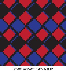Rojo Argyle, forma diamantífera fondo de patrón sin soldadura adecuado para moda textil, ropa de punto, gráficos