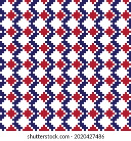 Red Argyle, diamond shape seamless pattern background suitable for fashion textile, knitwear, graphics