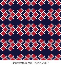 Red Argyle, diamond shape seamless pattern background suitable for fashion textile, knitwear, graphics