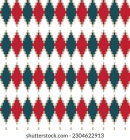 Red Argyle fair isle seamless pattern design for knitwear, fashion textile, graphics