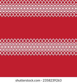 Red Argyle fair isle seamless pattern design for knitwear, fashion textile, graphics