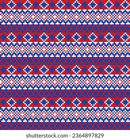 Red Argyle limpio isle diseño de patrones sin fisuras para ropa de cama, moda textil, gráficos