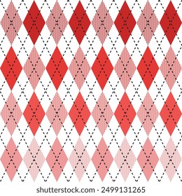 Motif rouge argyle. Motif d'Image vectorielle argyle. Motif argyle. Motif géométrique harmonieux pour les vêtements, papier d'emballage, arrière-plan flou, arrière-plan flou, carte cadeau, chandail.