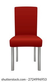 Red arm chair. vector illustration	
