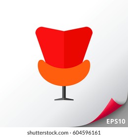 Red Armchair Icon