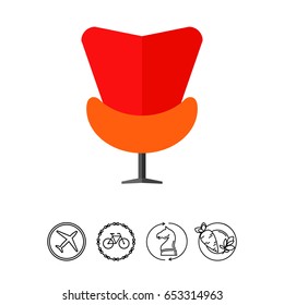 Red Armchair Icon