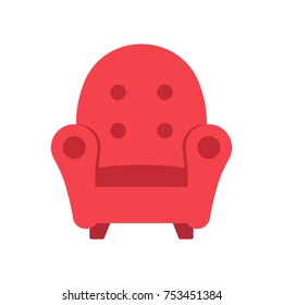 Red armchair icon