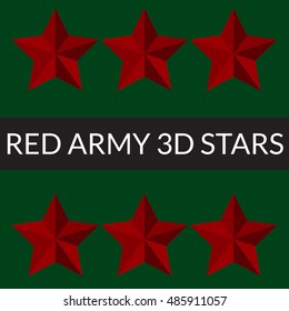 Red army 3d star geometry