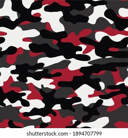 red army camouflage vector seamless pattern