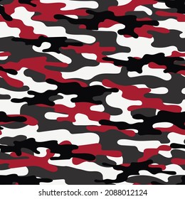 red army vector camouflage print, seamless pattern for clothing headband or print.
