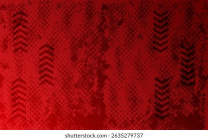 Fondo geométrico Abstractas de flecha roja con patrones de semitonos. Ilustración vectorial moderna