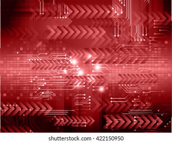 red arrow abstract light hi speed internet technology background illustration, Background conceptual image of digital. eye scan virus computer. motion move graphic. vector
