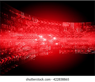 red arrow abstract light hi speed internet technology background illustration, Background conceptual image of digital. eye scan virus computer. motion move graphic. vector