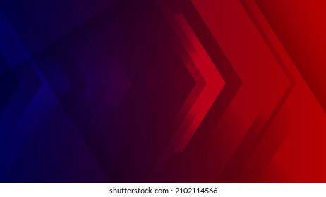 Red arrow background with overlay shape and line. minimal white space background concept.