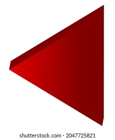Red arrow. Backward direction. Arrow vector.
