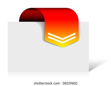 Red arrow bookmark - arrow pointing at the content