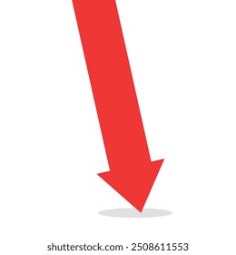 red arrow business graph going down represent loss