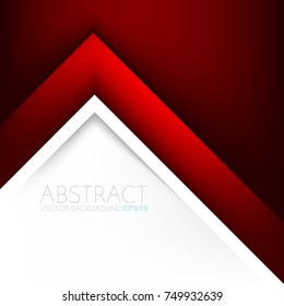 Red arrow corner background triangle element vector with white space for text and background design