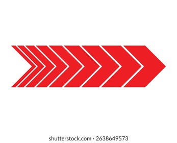 Red arrow design flat vector transparent png