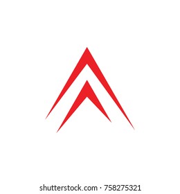 red arrow up design logo vector