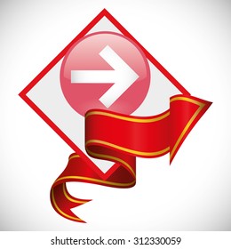 red arrow digital design, vector illustration 10 eps graphic