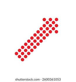 red arrow dotted upward as a success symbol
