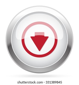 Red Arrow Down icon on chrome web button