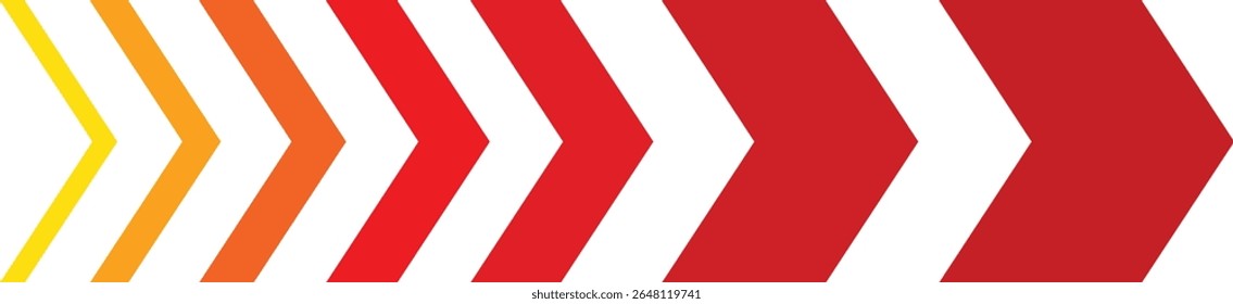 seta vermelha. seta dinâmica em movimento representando velocidade, aceleração, rápida. transparente e ilustração vetorial. fundo de listras vermelhas e brancas, 