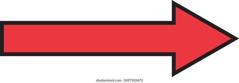 Red arrow forward. Red arrow to the left isolated on a Transparent Background