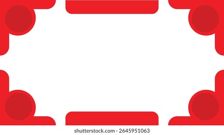 Red arrow frame vector illustration for blank business web banner design