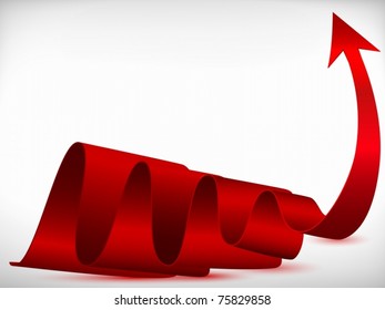 flecha roja hacia arriba - ilustración de concepto de éxito