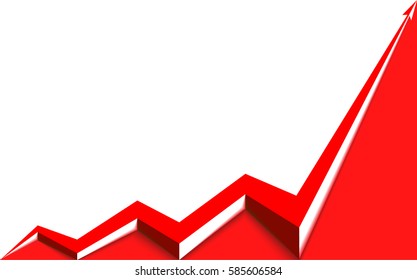 red arrow graph goes up