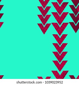red Arrow with halftone dots . Dotted element for your Design . Vector Background . Linear shape