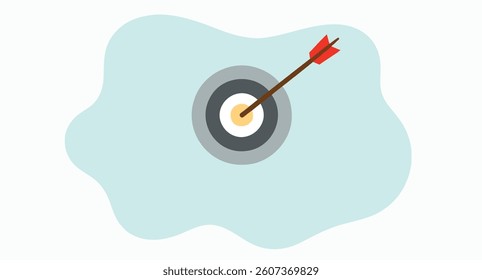red arrow hitting the bullseye of a target