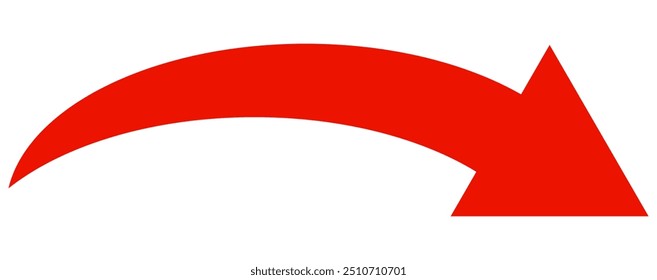 red arrow icon in flat style on white background. icons for your applications, designs, logos and web. red jump symbol 