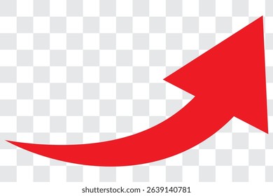 Red arrow icon indicating different direction. icon isolated on a transparent background for website banners ads and design elements. png
