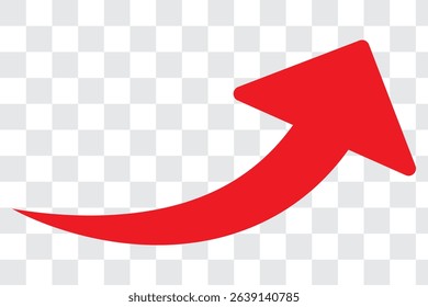 Red arrow icon indicating different direction. icon isolated on a transparent background for website banners ads and design elements. png