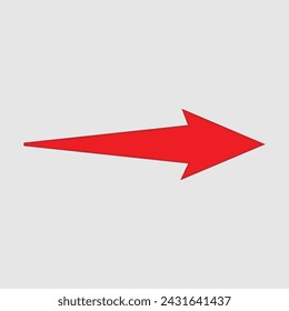 red arrow icon on grey background. Vector illustration. Eps file 662.