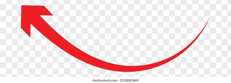 red arrow icon on isolated background. flat style. curved arrow sign. arrow icon for your web site design, logo, app, UI. Arrow vector. Eps 10.