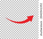 red arrow icon on transparent background. flat style. arrow icon for your web site design, logo, app, UI. arrow indicated the direction symbol. curved arrow sign.