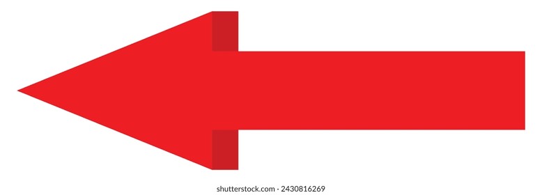 Red arrow icon on white background. flat style. arrow icon for your web site design, logo, app, UI. arrow indicated the direction symbol. curved arrow sign. Vector illustration.